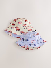 Red/White/Blue Emergency Vehicles Reversible Bucket Hat (3mths-16yrs) - Image 1 of 5