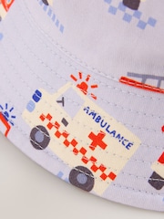 Red/White/Blue Emergency Vehicles Reversible Bucket Hat (3mths-16yrs) - Image 5 of 5
