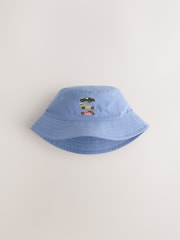 Cream/Blue Bucket Hats 2 Pack (3mths-13yrs) - Image 3 of 5