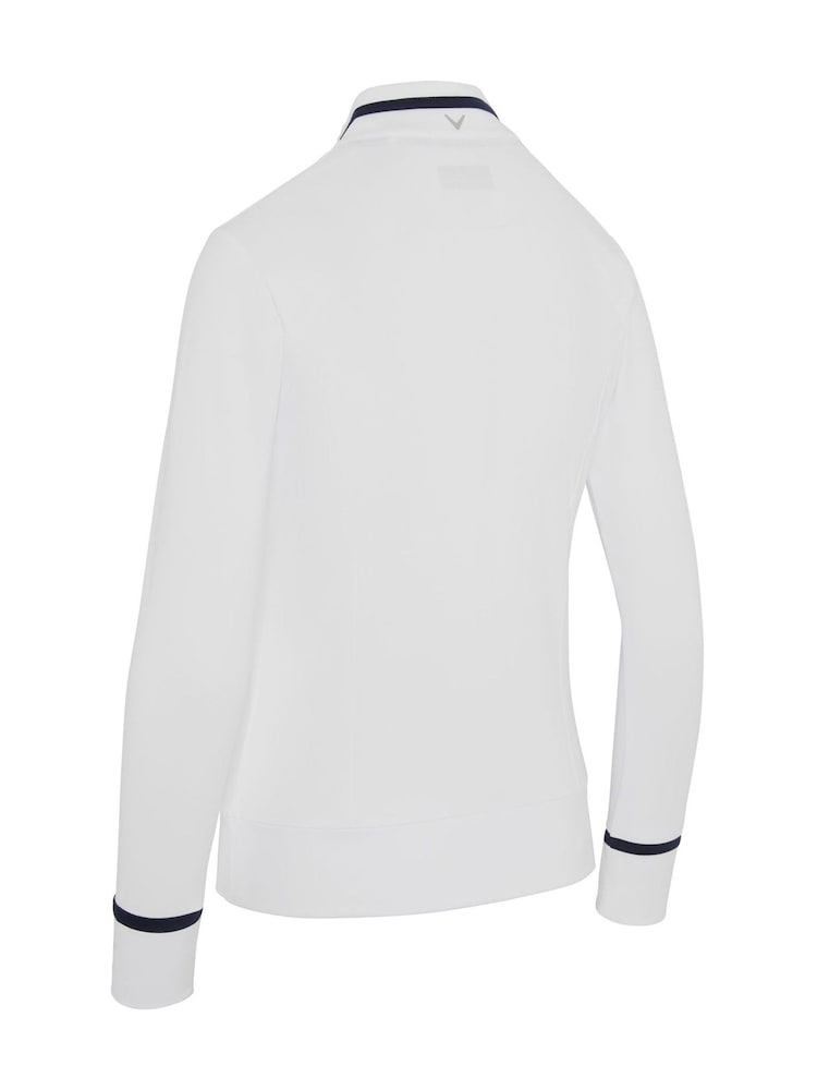 Callaway Apparel Thermal Colorblock White Top - Image 6 of 6 Callaway Apparel Thermal Colorblock White Top - Image 6 of 6