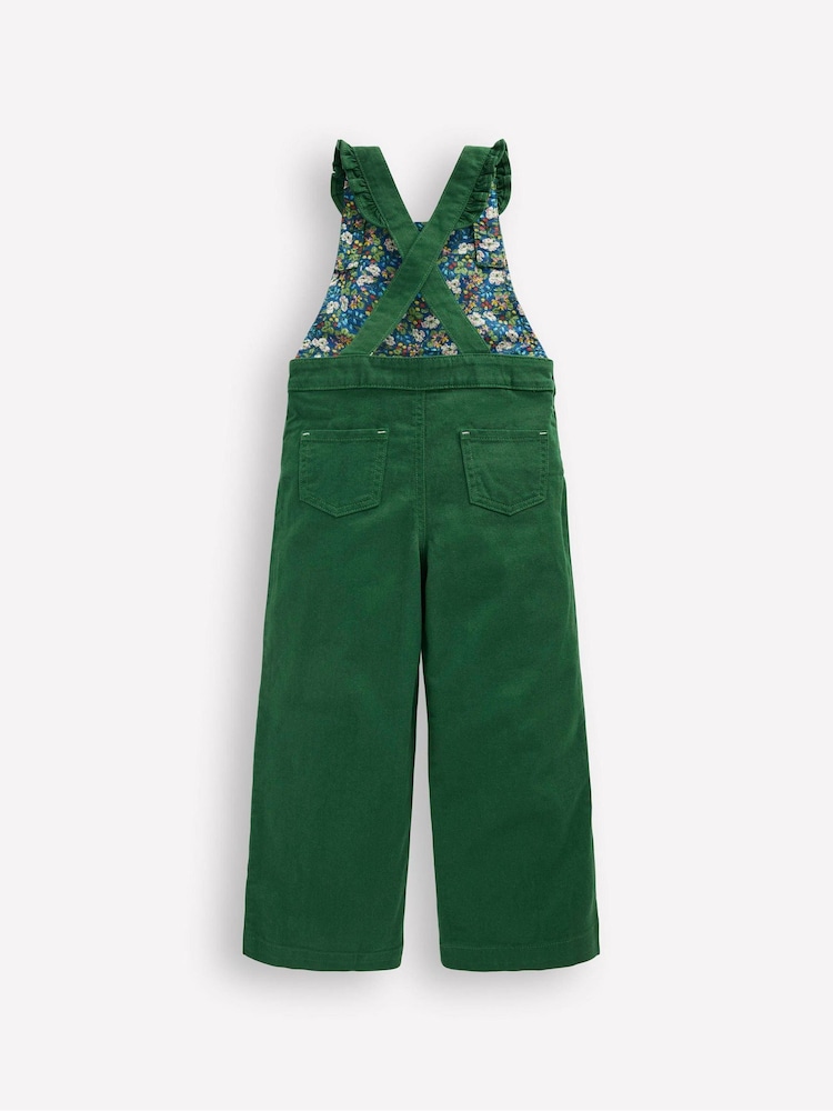 Boden Green Frill Dungarees - Image 2 of 3 Boden Green Frill Dungarees - Image 2 of 3