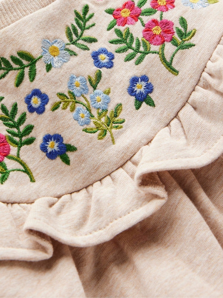 Boden White Embroidered Sweatshirt Dress - Image 3 of 3 Boden White Embroidered Sweatshirt Dress - Image 3 of 3