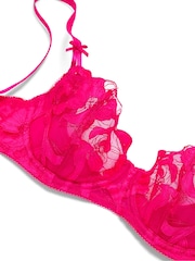 Victoria's Secret Haute Pink Floral Embroidered Bra - Image 4 of 4