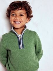 Boden Green Heritage Half-Zip Jumper - Image 2 of 6