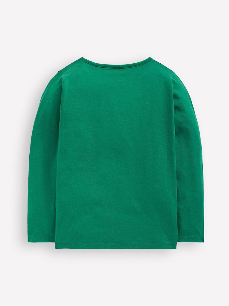 Boden Green Long Sleeve Boucle T-Shirt - Image 2 of 3 Boden Green Long Sleeve Boucle T-Shirt - Image 2 of 3