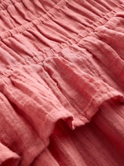 Rose Pink Flutter Sleeve Square Neck Dress - Image 2 of 4