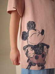 Pink Mickey Mouse Oversized License Graphic T-Shirt (3-16yrs) - Image 4 of 4
