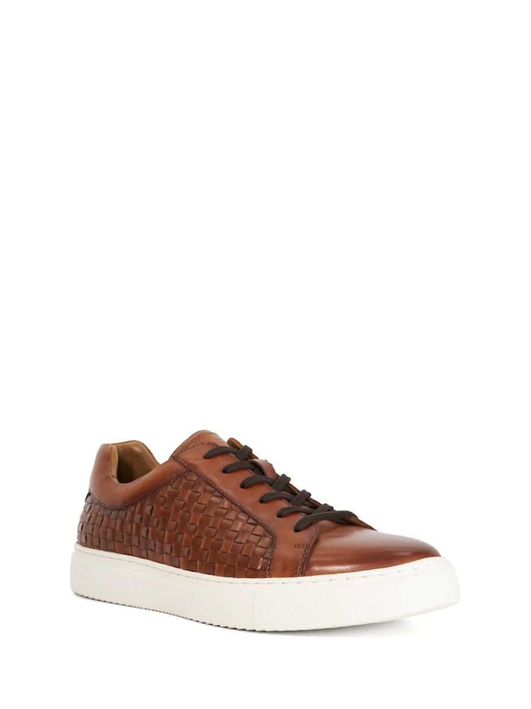 Dune London Brown Tj Woven Lace-Up Trainers - Image 2 of 5 Dune London Brown Tj Woven Lace-Up Trainers - Image 2 of 5