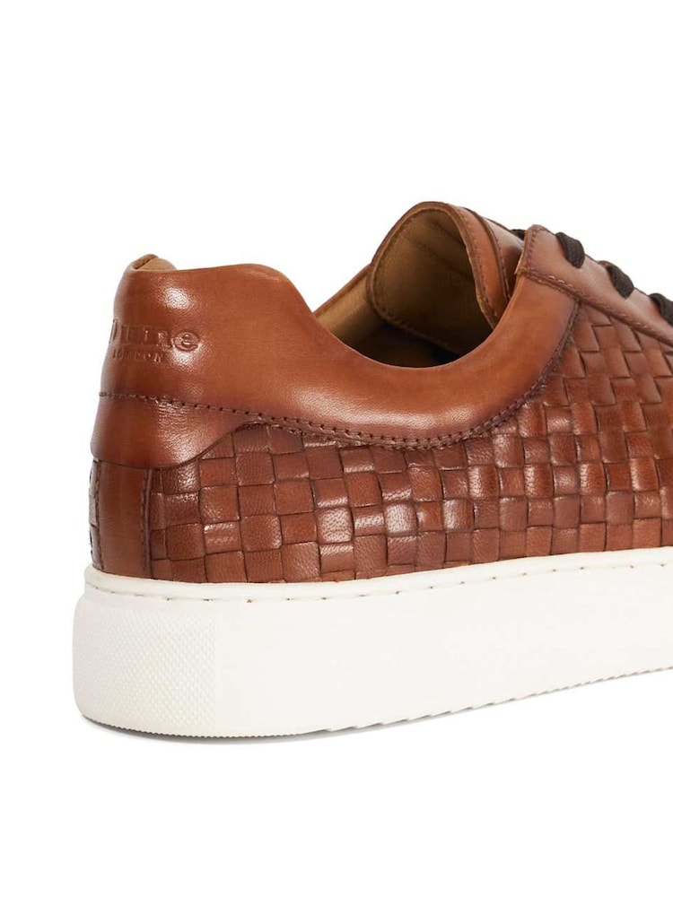 Dune London Brown Tj Woven Lace-Up Trainers - Image 5 of 5 Dune London Brown Tj Woven Lace-Up Trainers - Image 5 of 5