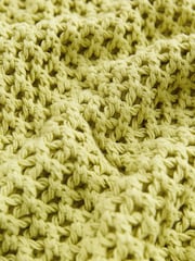 Lime Green Mesh Crochet 100% Cotton Relaxed T-Shirt - Image 7 of 8