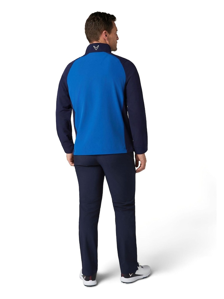 Callaway Apparel Blue Emea Full Zip 1/2 Zip Wind Jacket - Image 2 of 4 Callaway Apparel Blue Emea Full Zip 1/2 Zip Wind Jacket - Image 2 of 4