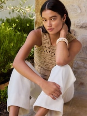 Нейтральный - Crochet Halter Neck Vest Top - Изображение 4 8