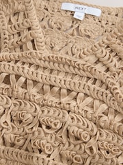 Нейтральный - Crochet Halter Neck Vest Top - Изображение 7 8