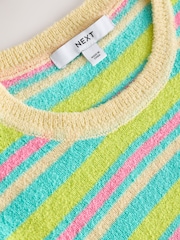 Multi Stripe Knitted Short Sleeve Towelling T-Shirt - Image 7 of 8