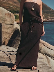 Chocolate Brown Jersey Column Skirt - Image 1 of 3