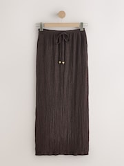 Chocolate Brown Jersey Column Skirt - Image 5 of 7