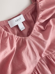 玫瑰粉紅色 - Jersey V-Neck Midi Dress - 圖片 8/8