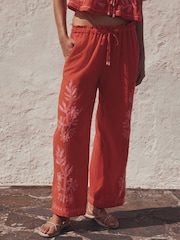 أحمر/وردي - بناطيل عريضة من الأسفل - صورة 1 من 4