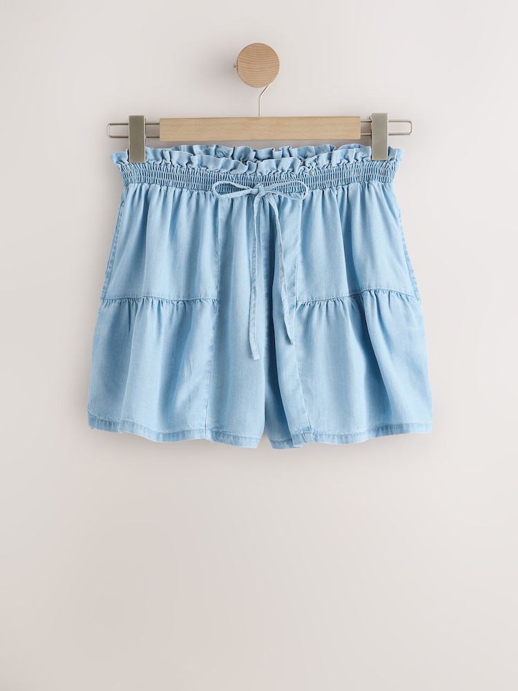 Jeansblau - Tencel Shorts - Bild 1 von 3