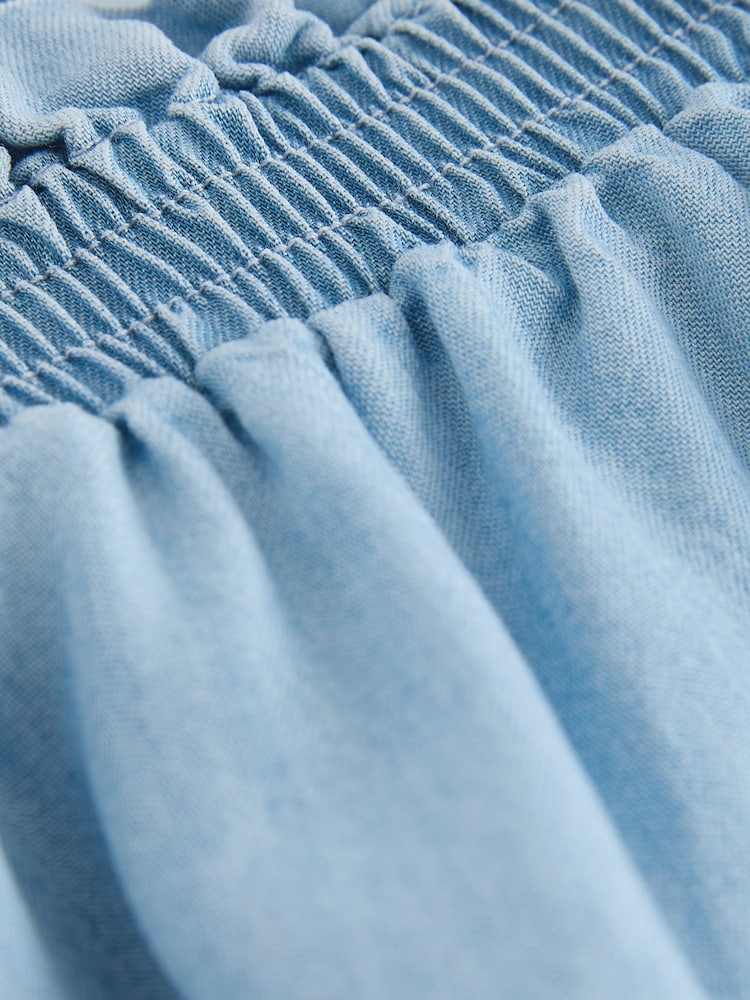 Jeansblau - Tencel Shorts - Bild 2 von 3