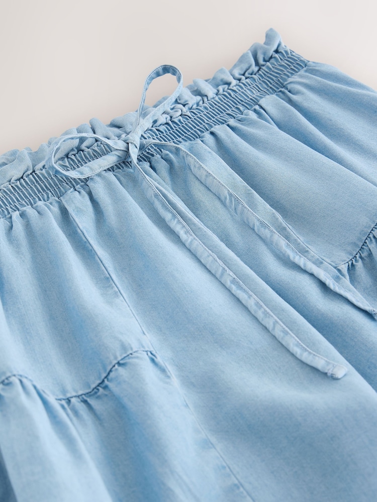 Jeansblau - Tencel Shorts - Bild 3 von 3