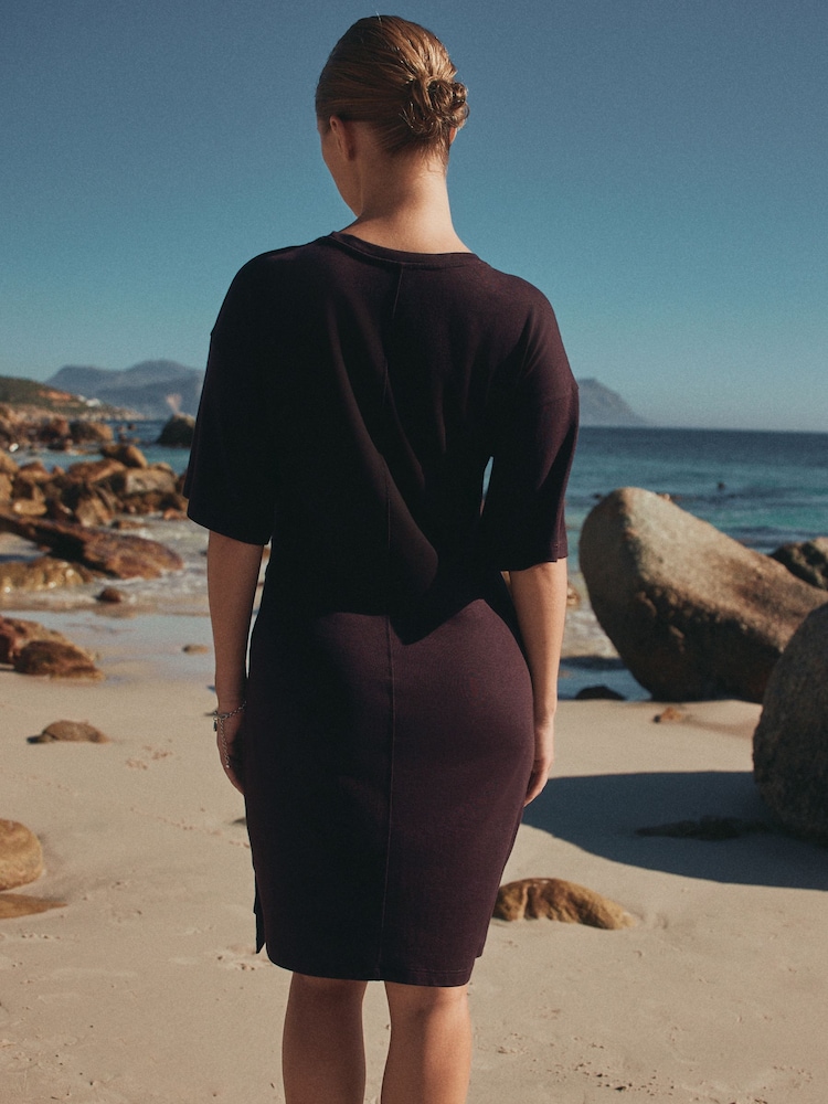 Brown Tie Waist Mini T-Shirt Dress - Image 2 of 6