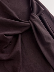 Brown Tie Waist Mini T-Shirt Dress - Image 6 of 6