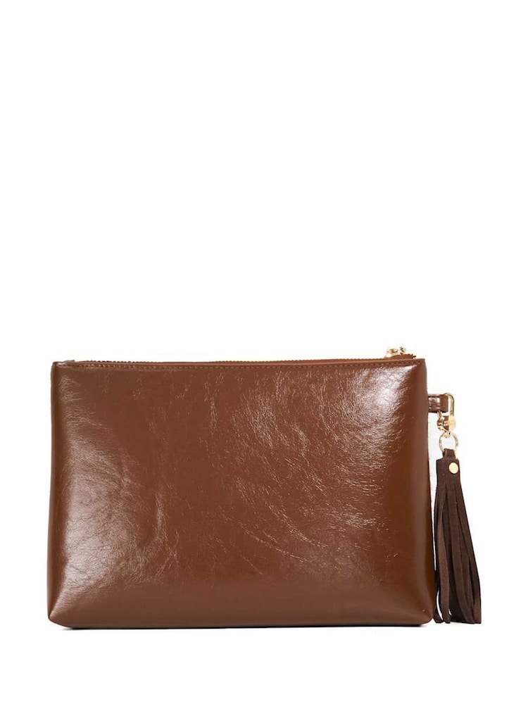 Dune London Brown Sleigh Branded Pouch Wristle - Image 2 of 5