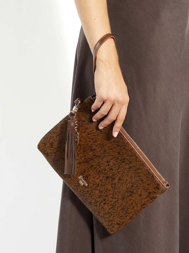 Dune London Brown Sleigh Branded Pouch Wristle - Image 5 of 5