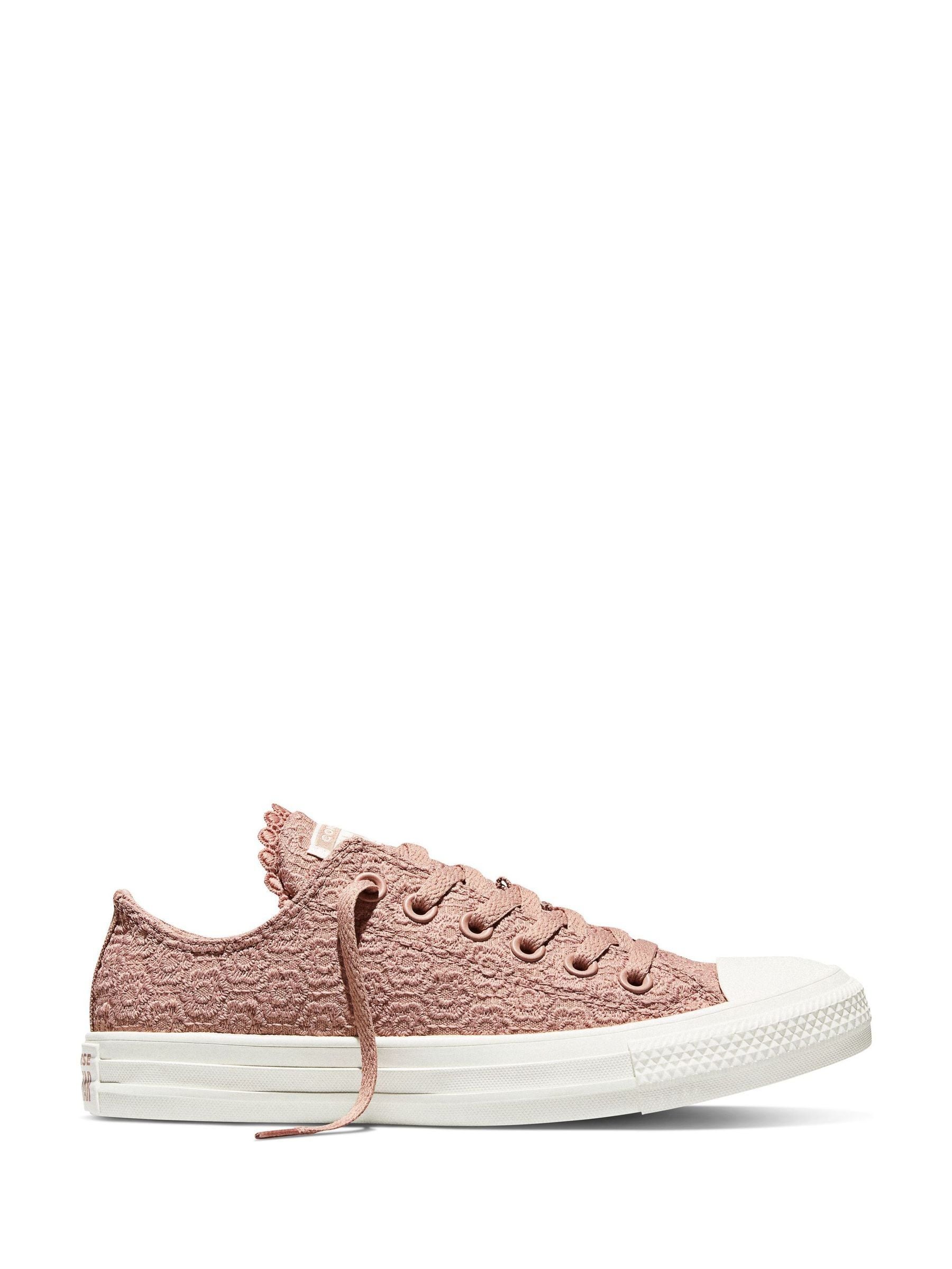 Buy Converse Pink Chuck Taylor Crochet Florals Low Trainers from