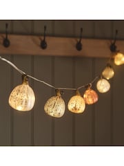 Lights4fun Multicoloured 10 Glass Pumpkin LED String Lights - Image 3 of 4