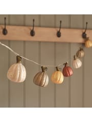 Lights4fun Multicoloured 10 Glass Pumpkin LED String Lights - Image 4 of 4