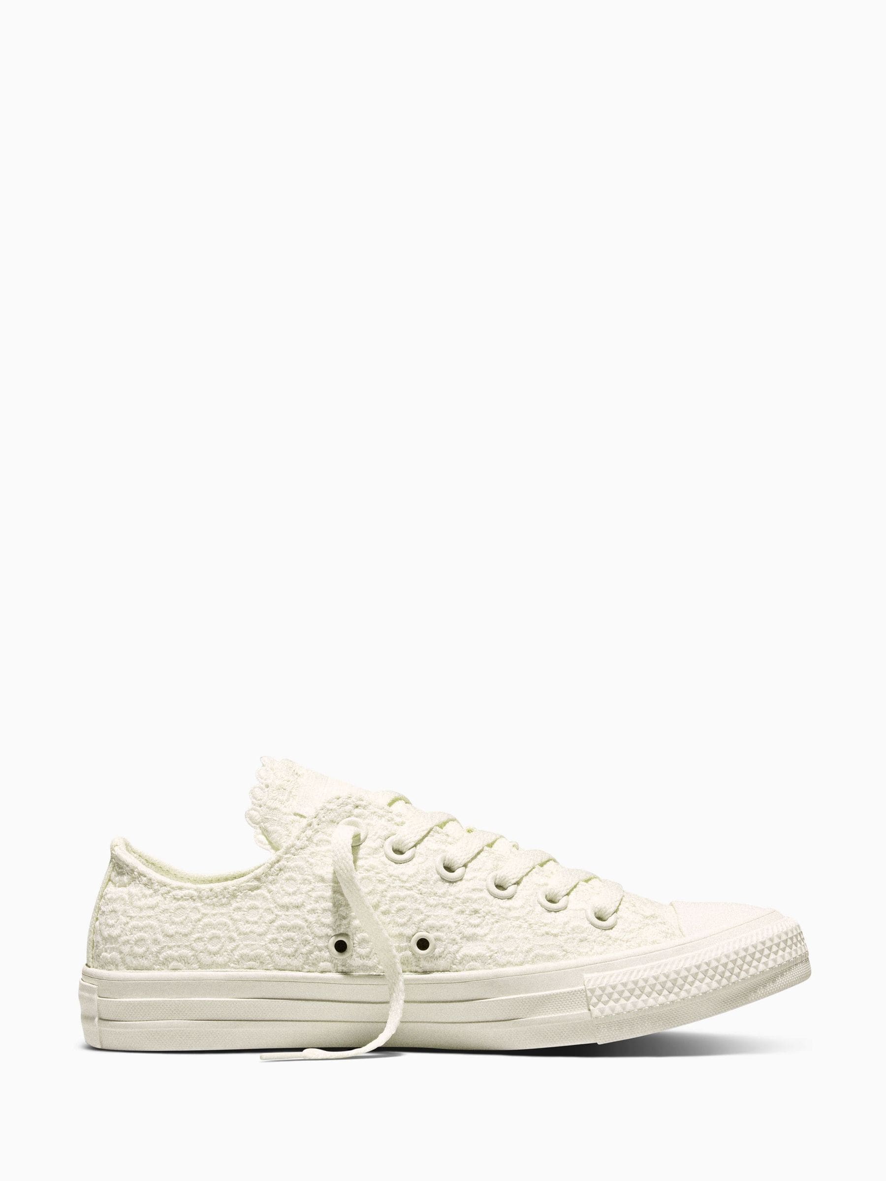 Buy Converse Cream Chuck Taylor Crochet Florals Low Trainers from