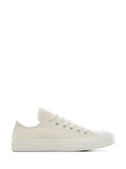 Converse Cream Chuck Taylor Crochet Florals Low Trainers - Image 1 of 1