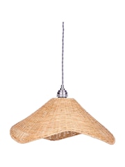 Dibor Natural Roscoe Rattan Scalloped Easy Fit Ceiling Shade - Image 5 of 5