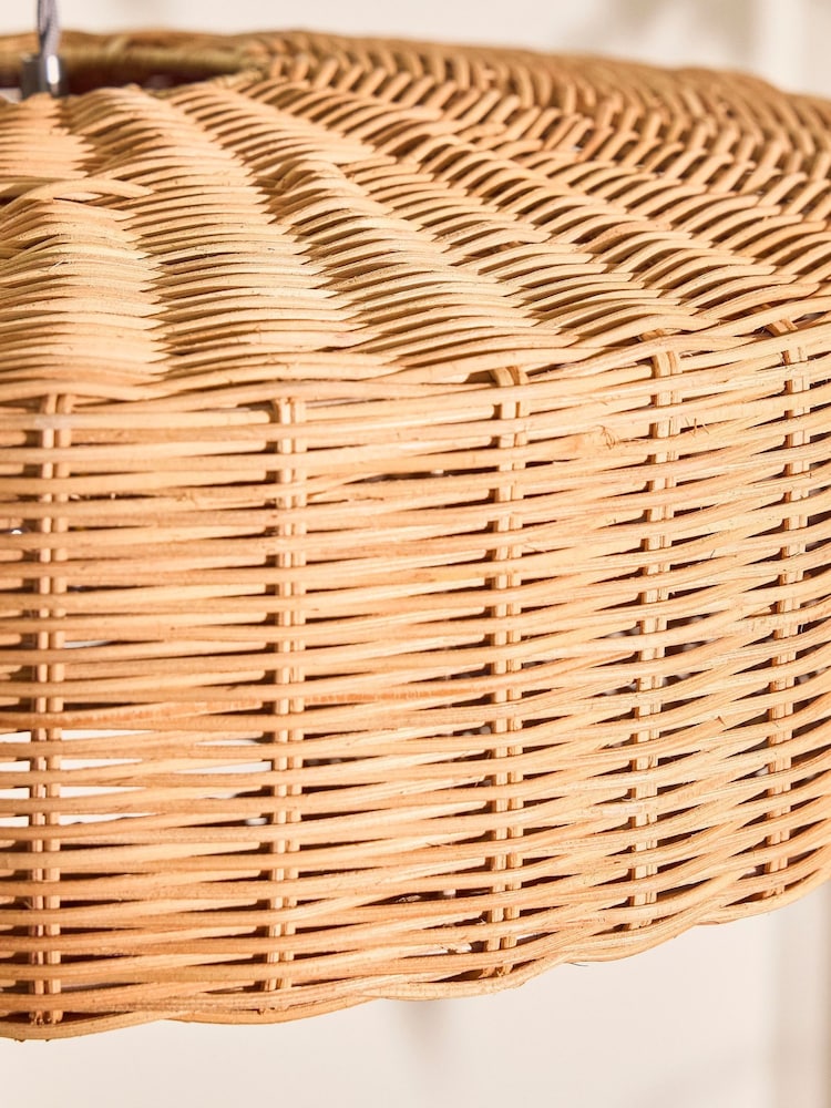 Dibor Natural Roscoe Rattan Basket Weave Easy Fit Ceiling Shade - Image 5 of 5 Dibor Natural Roscoe Rattan Basket Weave Easy Fit Ceiling Shade - Image 5 of 5