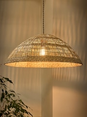 Dibor Natural Fauna Seagrass Dome Easy Fit Ceiling Shade - Image 3 of 5