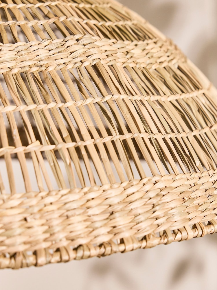 Dibor Natural Fauna Seagrass Dome Easy Fit Ceiling Shade - Image 5 of 5