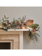 Lights4fun 1.5m Pre Lit Autumn & Christmas Garland - Image 1 of 5