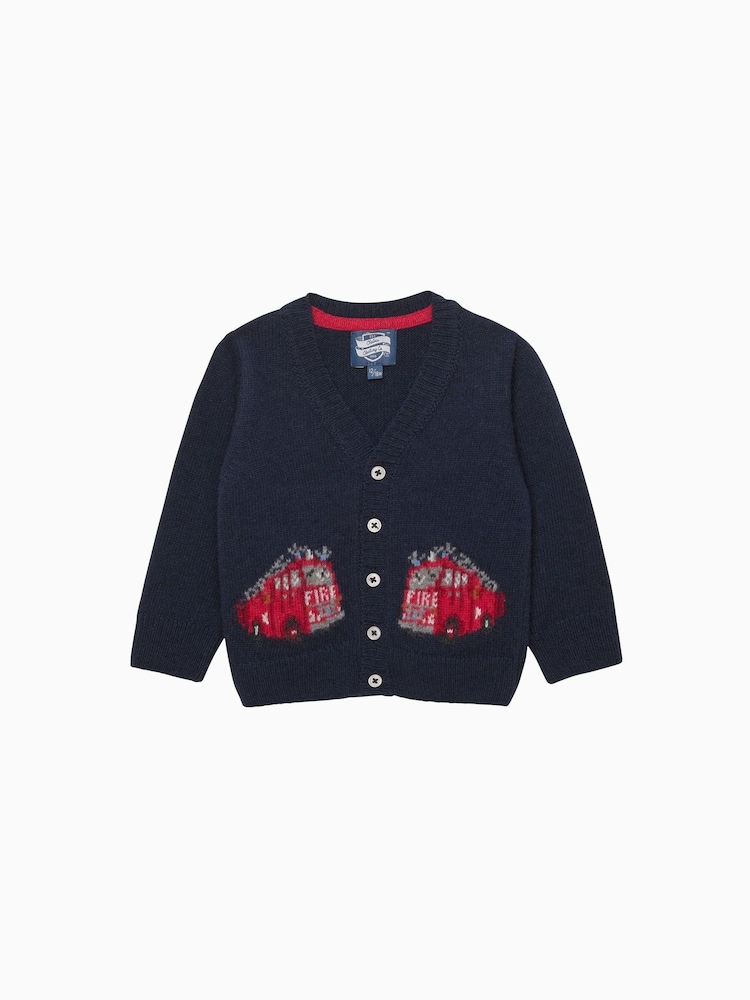 Trotters London Blue Fire Engine Cardigan - Image 1 of 2