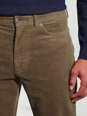 Brook Taverner Brown 5 Pocket Corduroy Stretch Cotton Trousers - Image 4 of 4