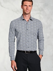 Brook Taverner Blue Ditsy Floral Cotton Shirt - Image 1 of 5
