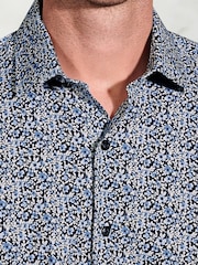 Brook Taverner Blue Ditsy Floral Cotton Shirt - Image 2 of 5