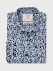 Brook Taverner Blue Ditsy Floral Cotton Shirt - Image 3 of 5