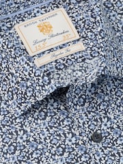 Brook Taverner Blue Ditsy Floral Cotton Shirt - Image 4 of 5