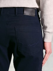 Brook Taverner Blue 5 Pocket Italian Twill Stretch Cotton Trousers - Image 4 of 4