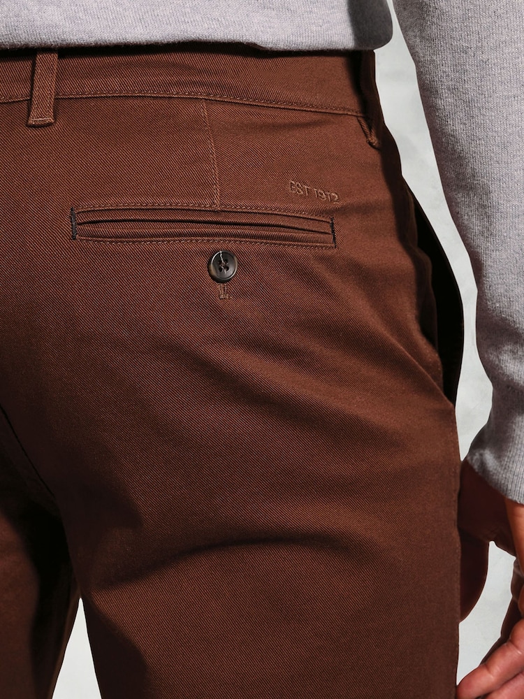 Brook Taverner Brown Cavalry Twill Stretch Cotton Trousers - Image 4 of 4 Brook Taverner Brown Cavalry Twill Stretch Cotton Trousers - Image 4 of 4