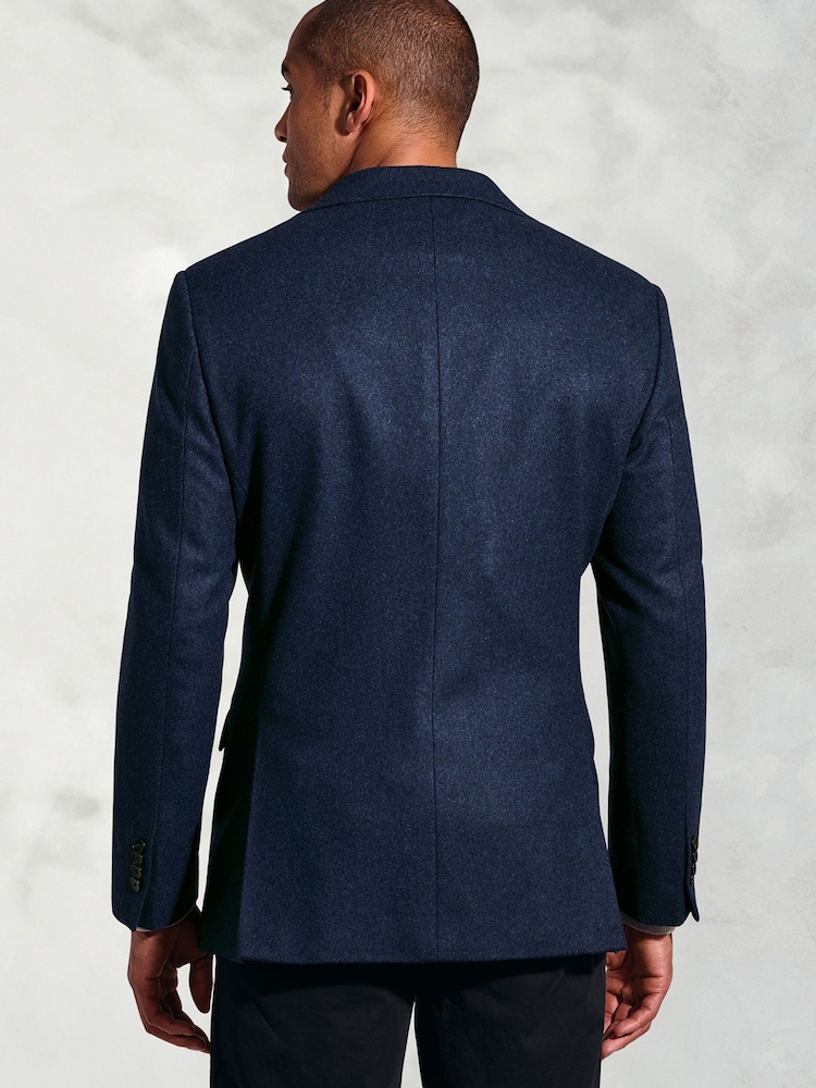 Brook Taverner Blue Cashmere Blend Jacket - Image 3 of 3 Brook Taverner Blue Cashmere Blend Jacket - Image 3 of 3