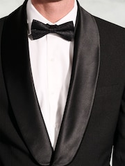 Brook Taverner Black Shawl Collar Jacquard Evening Jacket - Image 3 of 5