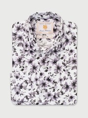 Brook Taverner White Floral Stretch Cotton Shirt - Image 3 of 5